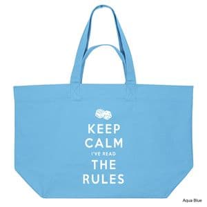 Aqua Blue Keep Calm Shopping Bag