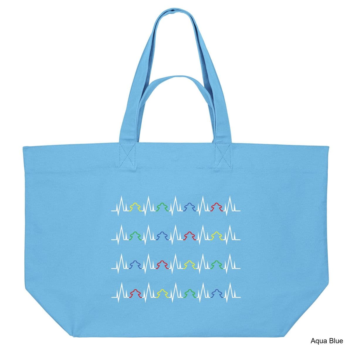 Aqua Blue Meeple Beats Shopping Bag