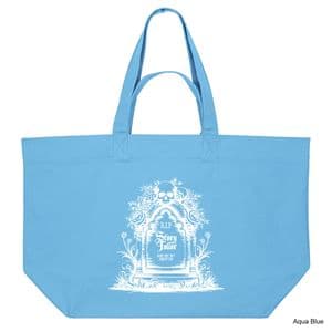 Aqua Blue Blood On The Clocktower Storyteller Shopping Bag