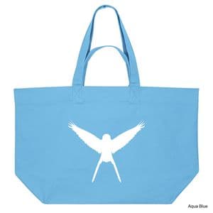 Aqua Blue Wingspan Shopping Bag