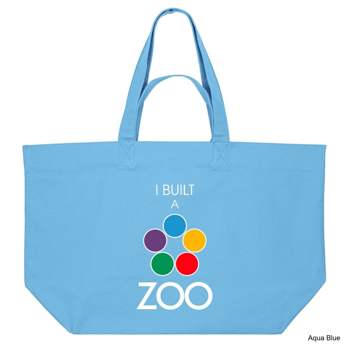 Aqua Blue Ark Nov Zoo Shopping Bag