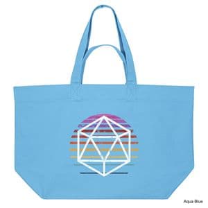 Aqua Blue D20 Shopping Bag