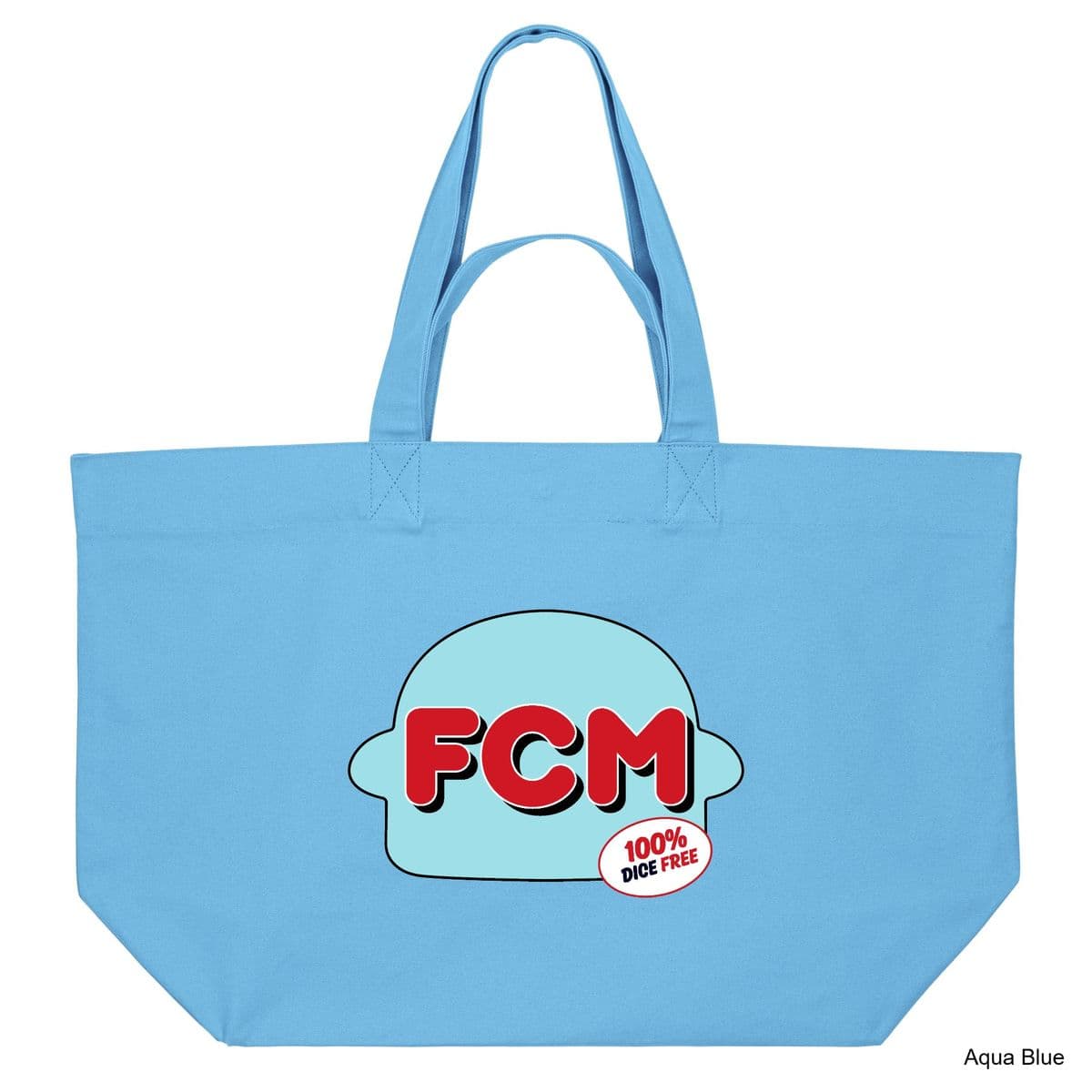 Aqua Blue Food Chain Magnate Burger Shopping Bag