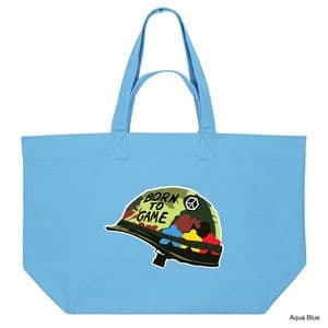 Aqua Blue Board to Game Shopping Bag