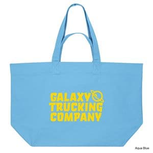 Aqua Blue Galaxy Trucker Shopping Bag