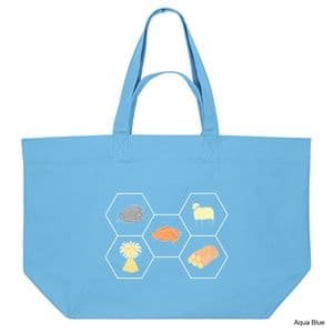 Aqua Blue Catan Shopping Bag