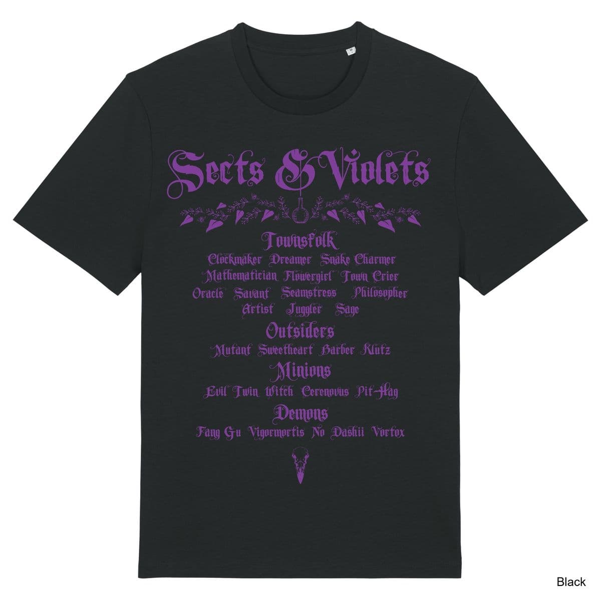 Black Sects & Violets T-Shirt