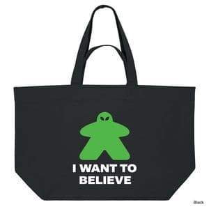 Black Alien Meeple Shopping Bag