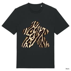 Black Animal Print Meeple T-Shirt