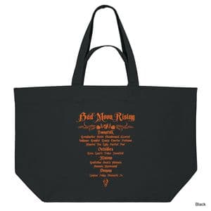 Black Bad Moon Rising Shopping Bag