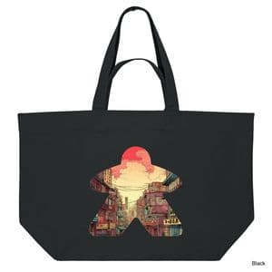 Black Comic Book Meeple #1 Shopping Bag