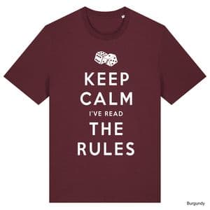 Burgundy Keep Calm Tshirt