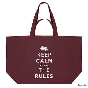 Burgundy Keep Calm Shopping Bag