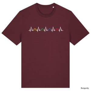 Burgundy Meeple Beats Tshirt