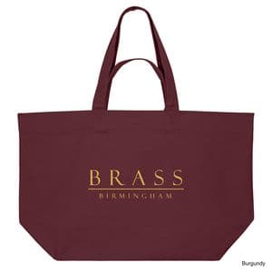Burgundy Brass Birmingham Shopping Bag