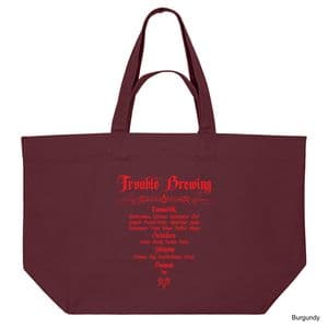 Burgundy Trouble Brewing Shopping Bag