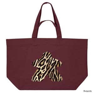 Burgundy Animal Print Meeple Shopping Bag