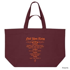 Burgundy Bad Moon Rising Shopping Bag