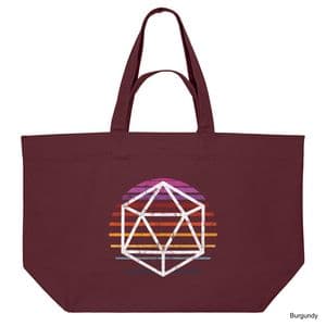 Burgundy D20 Shopping Bag