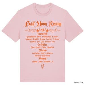 Cotton Pink Bad Moon Rising T-Shirt