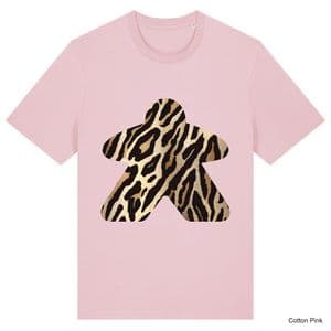 Cotton Pink Animal Print Meeple T-Shirt