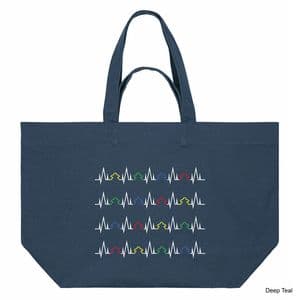Deep Teal Meeple Beats Shopping Bag