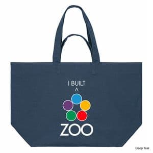 Deep Teal Ark Nov Zoo Shopping Bag