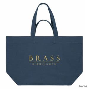 Deep Teal Brass Birmingham Shopping Bag