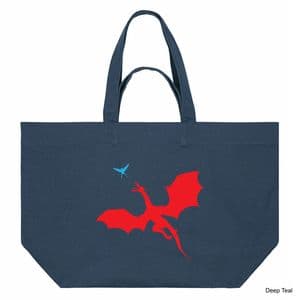 Deep Teal Wyrmspan Shopping Bag