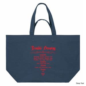 Deep Teal Trouble Brewing Shopping Bag