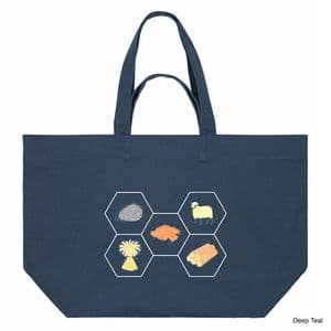 Deep Teal Catan Shopping Bag