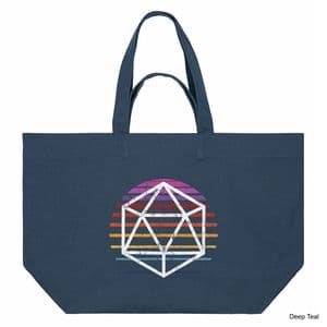 Deep Teal D20 Shopping Bag