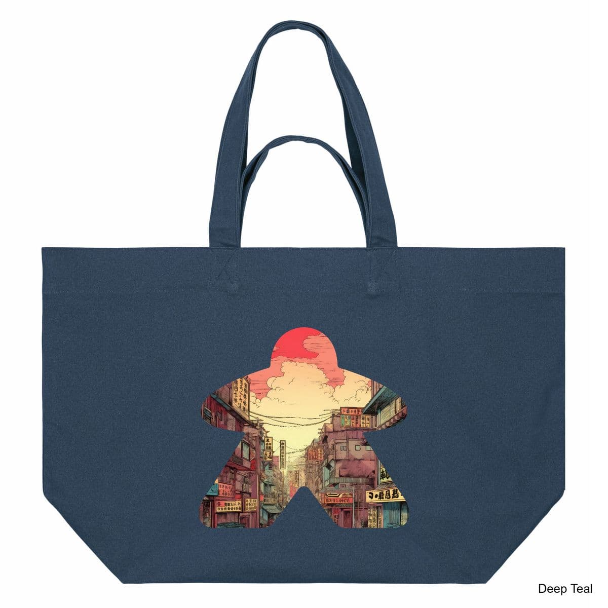 Deep Teal Comic Book Meeple #1 Shopping Bag