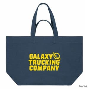 Deep Teal Galaxy Trucker Shopping Bag