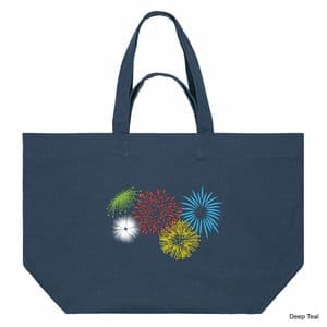 Deep Teal Hanabi Shopping Bag