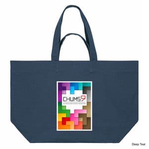 Deep Teal Gathering of Chums 9 Shopping Bag