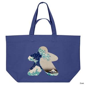 Dusk Hokusai Wave Meeple Shopping Bag