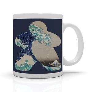 French Navy Hokusai Wave Meeple Mug