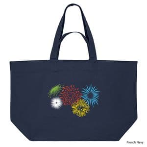 French Navy Hanabi Shopping Bag