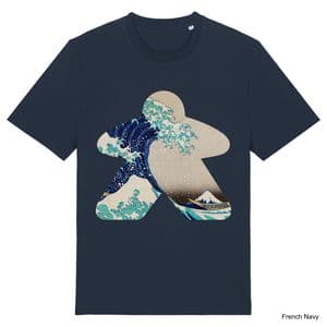 French Navy Hokusai Wave Meeple Tshirt
