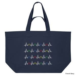 French Navy Meeple Beats Shopping Bag