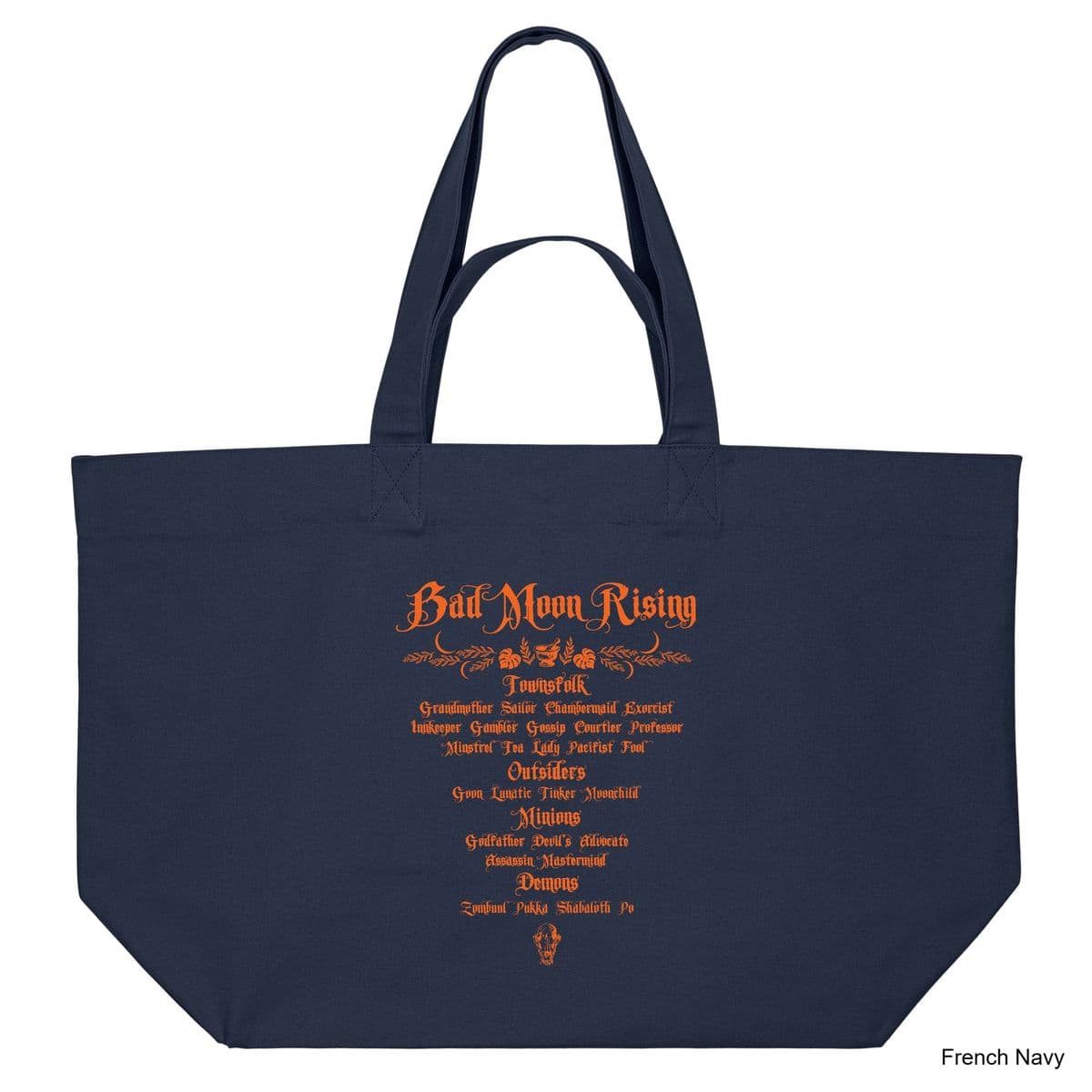French Navy Bad Moon Rising Shopping Bag