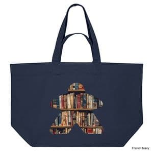 French Navy Book Meeple Shopping Bag