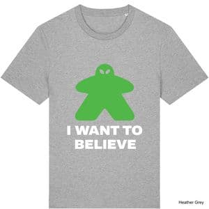 Heather Grey Alien Meeple T-Shirt