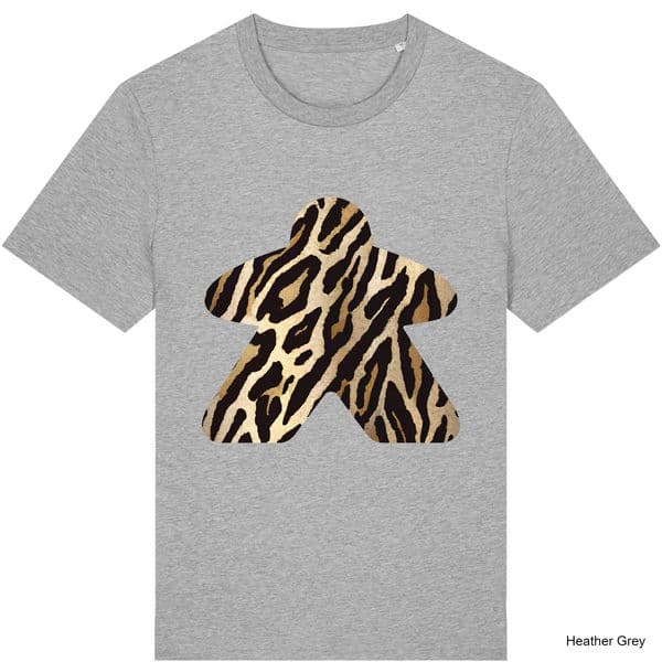 Heather Grey Animal Print Meeple T-Shirt
