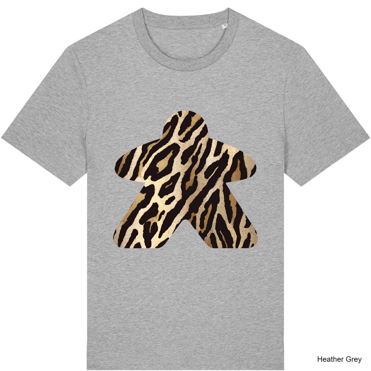 Heather Grey Animal Print Meeple T-Shirt