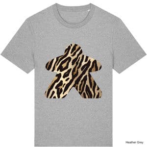 Heather Grey Animal Print Meeple T-Shirt