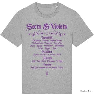 Heather Grey Sects & Violets T-Shirt