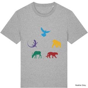Heather Grey Ark Nova Animals T-Shirt