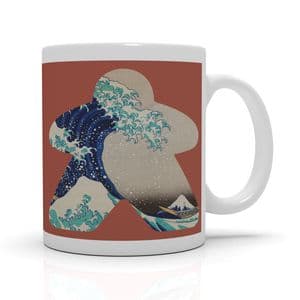 Heritage Brown Hokusai Wave Meeple Mug